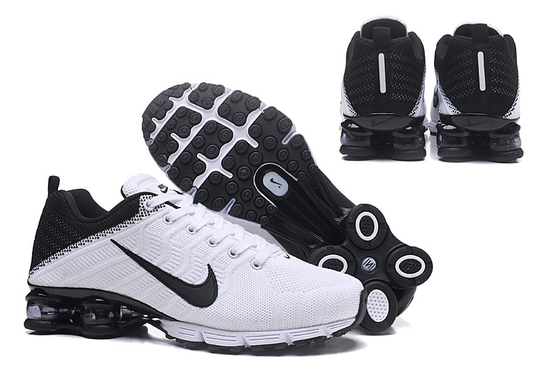 Men Nike AIR Shox Knit White Black Shoes